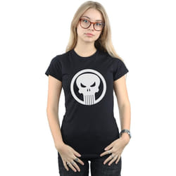 Marvel - T-shirt THE PUNISHER SKULL CIRCLE - Femme (Noir)