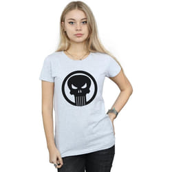 Marvel - T-shirt THE PUNISHER SKULL CIRCLE - Femme (Gris chiné)