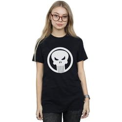 Marvel - T-shirt THE PUNISHER SKULL CIRCLE - Femme (Noir)
