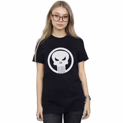 Marvel - T-shirt THE PUNISHER SKULL CIRCLE - Femme (Noir)