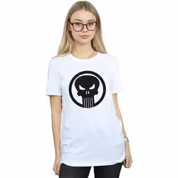 Marvel - T-shirt THE PUNISHER SKULL CIRCLE - Femme (Blanc)
