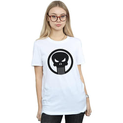 Marvel - T-shirt THE PUNISHER SKULL CIRCLE - Femme (Blanc)