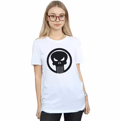 Marvel - T-shirt THE PUNISHER SKULL CIRCLE - Femme (Blanc)