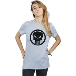 Marvel - T-shirt THE PUNISHER SKULL CIRCLE - Femme (Gris chiné)