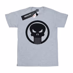 Marvel - T-shirt THE PUNISHER SKULL CIRCLE - Garçon (Gris chiné)