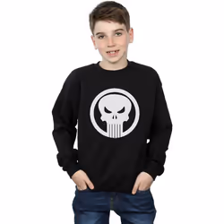 Marvel - Sweat THE PUNISHER SKULL CIRCLE - Garçon (Noir)
