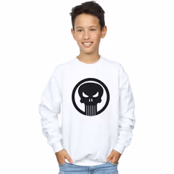 Marvel - Sweat THE PUNISHER SKULL CIRCLE - Garçon (Blanc)