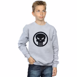 Marvel - Sweat THE PUNISHER SKULL CIRCLE - Garçon (Gris chiné)