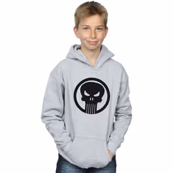 Marvel - Sweat à capuche THE PUNISHER SKULL CIRCLE - Garçon (Gris chiné)