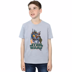 Star Wars - T-shirt FIRED UP - Garçon (Gris chiné)