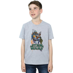 Star Wars - T-shirt FIRED UP - Garçon (Gris chiné)