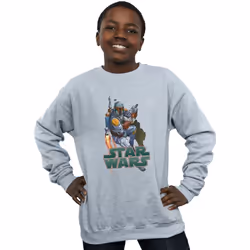 Star Wars - Sweat FIRED UP - Garçon (Gris chiné)