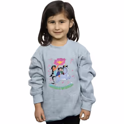 Disney - Sweat WRECK IT RALPHAND VANELLOPE - Fille (Gris chiné)