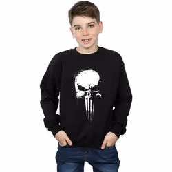 Marvel - Sweat THE PUNISHER SPRAY SKULL - Garçon (Noir)