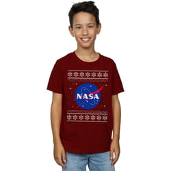 NASA - T-shirt - Garçon (Bordeaux)