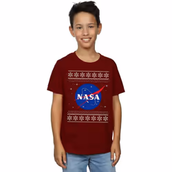 NASA - T-shirt - Garçon (Bordeaux)
