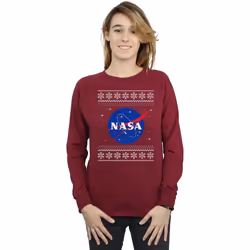 NASA - Sweat - Femme (Bordeaux)