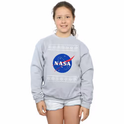 NASA - Sweat - Fille (Gris chiné)