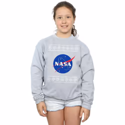NASA - Sweat - Fille (Gris chiné)