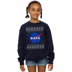 NASA - Sweat - Fille (Bleu marine)