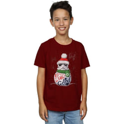 Star Wars - T-shirt UP TO SNOW GOOD - Garçon (Bordeaux)