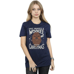 Star Wars - T-shirt WOOKIEE LITTLE - Femme (Bleu marine)