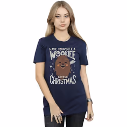 Star Wars - T-shirt WOOKIEE LITTLE - Femme (Bleu marine)