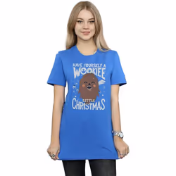 Star Wars - T-shirt WOOKIEE LITTLE - Femme (Bleu roi)