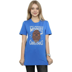 Star Wars - T-shirt WOOKIEE LITTLE - Femme (Bleu roi)