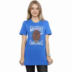 Star Wars - T-shirt WOOKIEE LITTLE - Femme (Bleu roi)