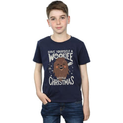 Star Wars - T-shirt WOOKIEE LITTLE - Garçon (Bleu marine)