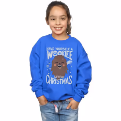 Star Wars - Sweat WOOKIEE LITTLE - Fille (Bleu roi)