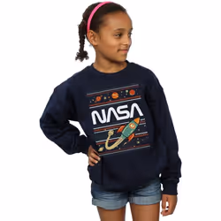 NASA - Sweat - Fille (Bleu marine)