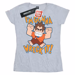 Disney - T-shirt WRECK IT RALPH I'M GONNA WRECK IT - Femme (Gris chiné)
