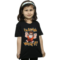 Disney - T-shirt WRECK IT RALPH I'M GONNA WRECK IT - Fille (Noir)