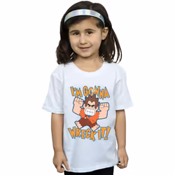 Disney - T-shirt WRECK IT RALPH I'M GONNA WRECK IT - Fille (Blanc)