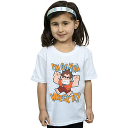 Disney - T-shirt WRECK IT RALPH I'M GONNA WRECK IT - Fille (Blanc)