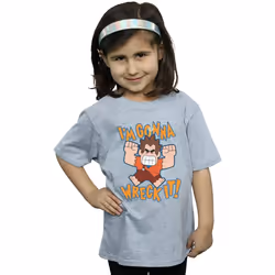 Disney - T-shirt WRECK IT RALPH I'M GONNA WRECK IT - Fille (Gris chiné)