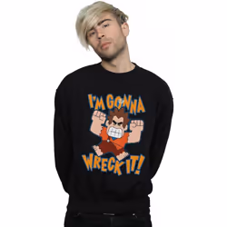 Disney - Sweat WRECK IT RALPH I'M GONNA WRECK IT - Homme (Noir)