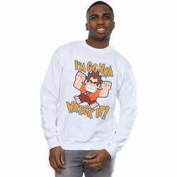 Disney - Sweat WRECK IT RALPH I'M GONNA WRECK IT - Homme (Blanc)