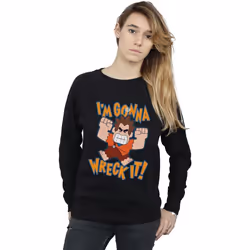 Disney - Sweat WRECK IT RALPH I'M GONNA WRECK IT - Femme (Noir)