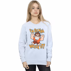 Disney - Sweat WRECK IT RALPH I'M GONNA WRECK IT - Femme (Gris chiné)