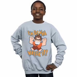 Disney - Sweat WRECK IT RALPH I'M GONNA WRECK IT - Garçon (Gris chiné)