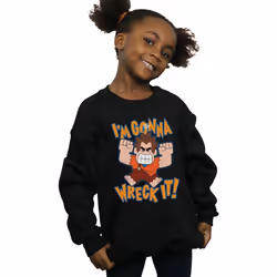 Disney - Sweat WRECK IT RALPH I'M GONNA WRECK IT - Fille (Noir)