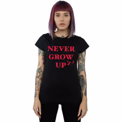 Disney - T-shirt NEVER GROW UP - Femme (Noir)