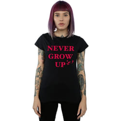 Disney - T-shirt NEVER GROW UP - Femme (Noir)