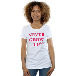 Disney - T-shirt NEVER GROW UP - Femme (Blanc)