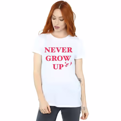Disney - T-shirt NEVER GROW UP - Femme (Blanc)