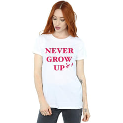 Disney - T-shirt NEVER GROW UP - Femme (Blanc)