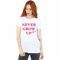 Disney - T-shirt NEVER GROW UP - Femme (Blanc)